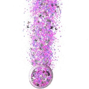 Pink Purple Silver Cosmetic Festival Glitter